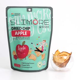 SLIMORE Korean Fruit Chips (Apple) 6 Pouches – 100% Natural Dried Fruit Snack | Apple, Pear, Cherry Tomato & Seasonal Mandarin | No Sugar, No Additives | NIR Low-Temp Dried _ Made in KOREA